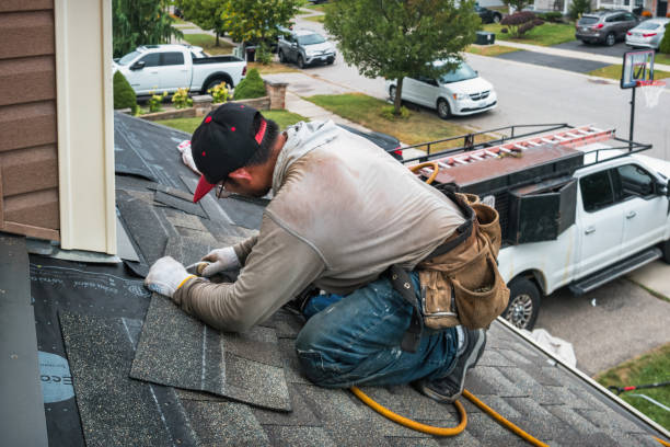Professional Roofing technician working in Dupo, IL
